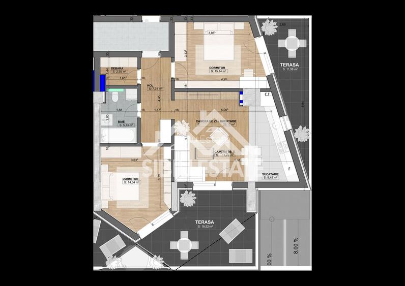 Apartament cu 2  camere-Design avangardist și confort contemporan - 3