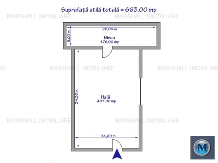 Spatiu industrial de inchiriat, zona Nord, 597.4 mp #15607