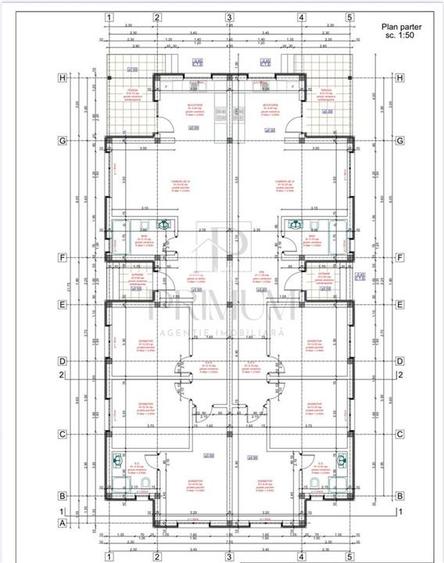 Duplex 3 dormitoare - asfalt - toate utilitatile - 415 mp teren - 5