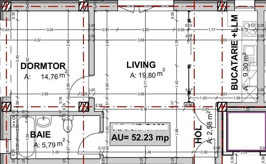 COMISION 0 !! Apartament 2 camere, 53 mp, intermediar, parcare, zona Terra! - 6