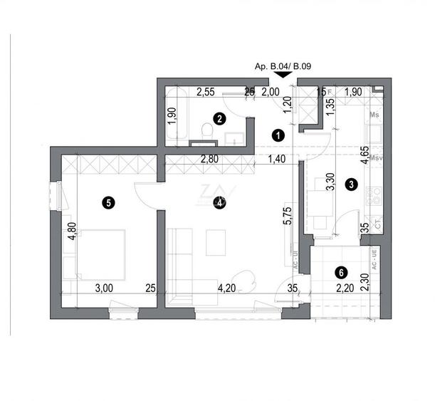 Etaj 1. Bucatarie inchisa. Loc de parcare. - 10
