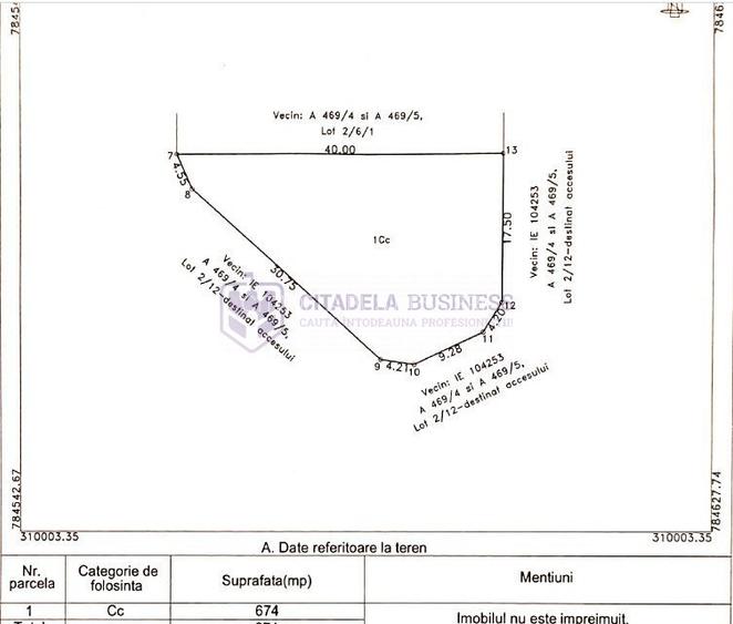 OVIDIU - ACADEMIE - Teren intravilan 674 mp pentru una sau doua case! - 1