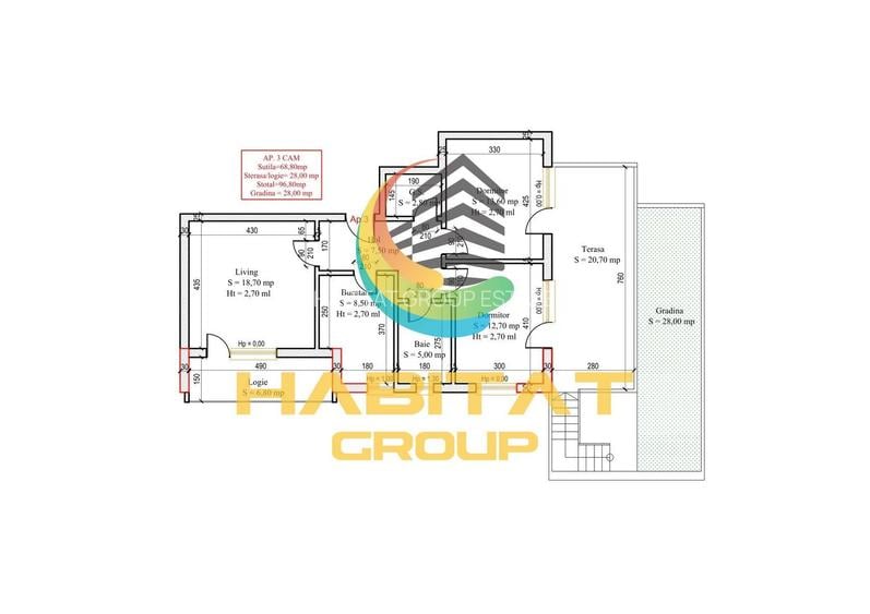 Pallady 3 camere 69 mp + terasa 21 mp + curte 28 mp bloc mic - 2
