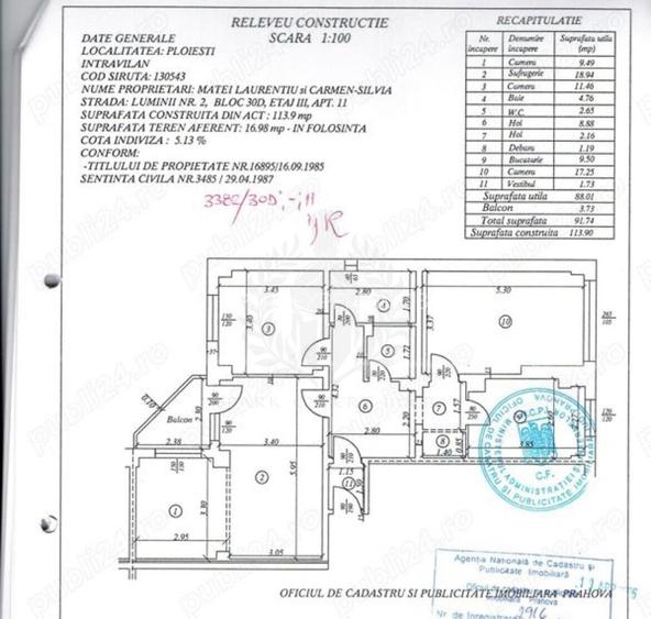 Apartament 4 camere, spațios, zona Ultracentral - Republicii, Ploiesti - 12