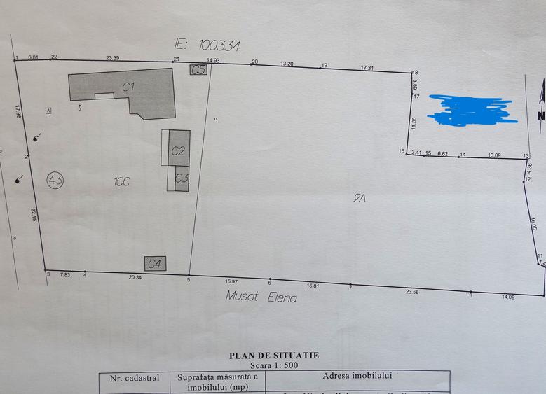 Teren cu casa, 3600mp, 4 camere de vanzare in Nicolae Balcescu