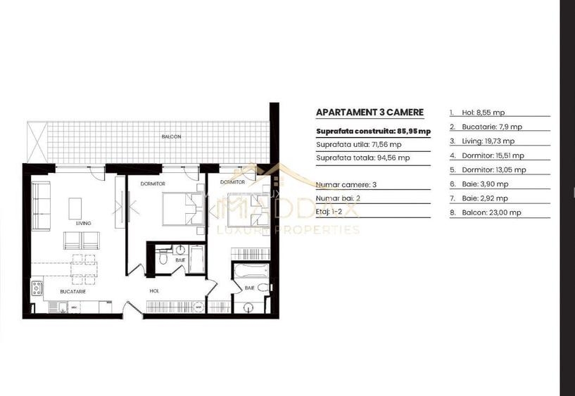 Apartament 3 camere_ Proiect NOU***Barbu Vacarescu/Floreasca-Pipera/Tei - 12