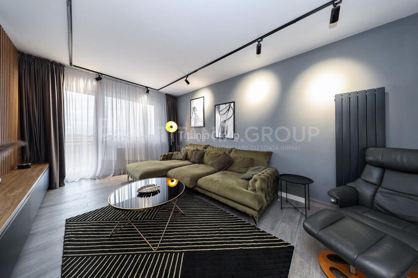 Apartament cu 3 camere, 2 bai, mobilat lux , parcare - zona Coresi - 2