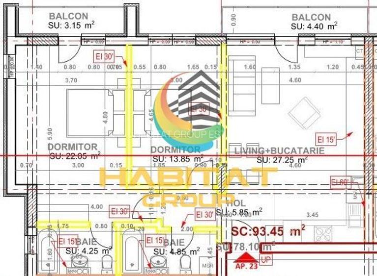 Pallady 3 camere 86 mp PREMIUM ACTE GATA DE MUTARE imediata - 2