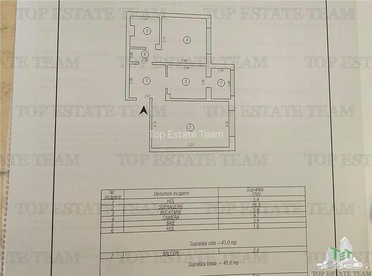Apartament 2 camere etaj 4/4 curat si luminos - Poarta 6, Constanta - 20