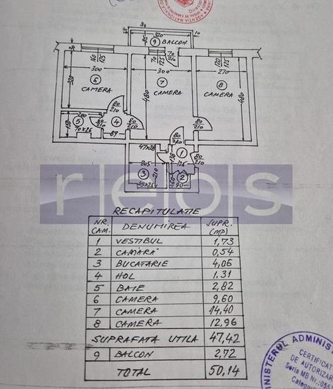 VANZARE APARTAMENT 3 CAMERE 50MP NICOLAE GRIGORESCU SALAJAN RENOVAT MOBILAT - 14