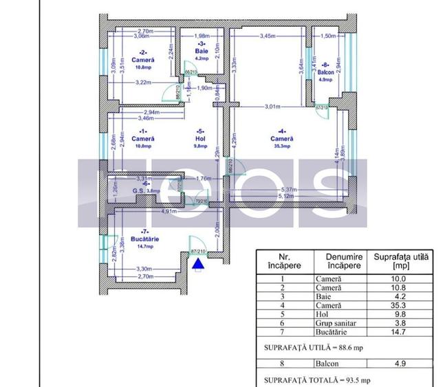 DE VANZARE APARTAMENT  4 CAMERE SPATIOASE  LUJERULUI  - METROU - 1