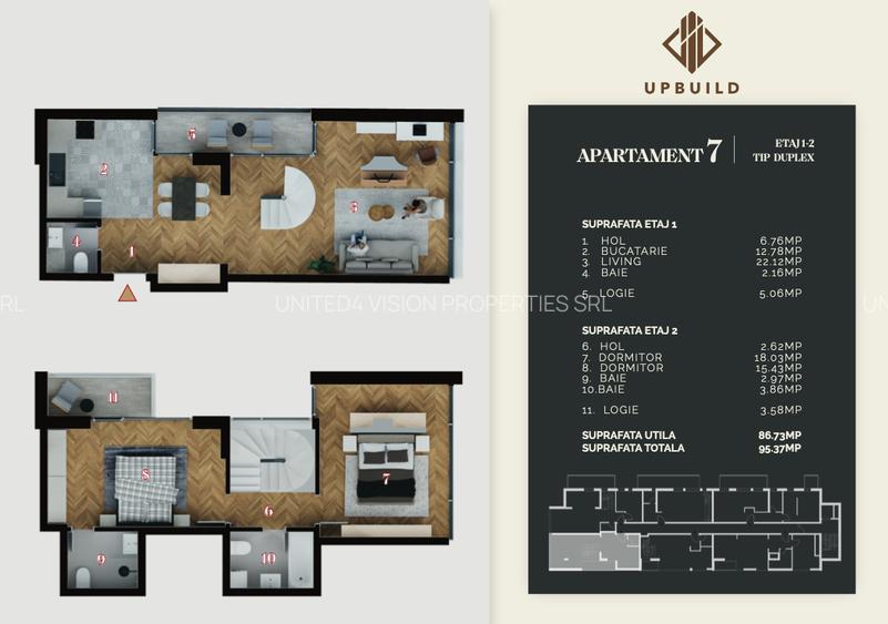 Apartament 3 camere tip duplex | Piața Muncii | Zonă centrală | 0% Comision - 1