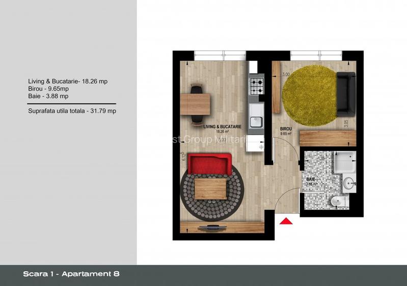 Apartamente 2 camere Weiner 12 Residence Militari Direct Dezvoltator - 14