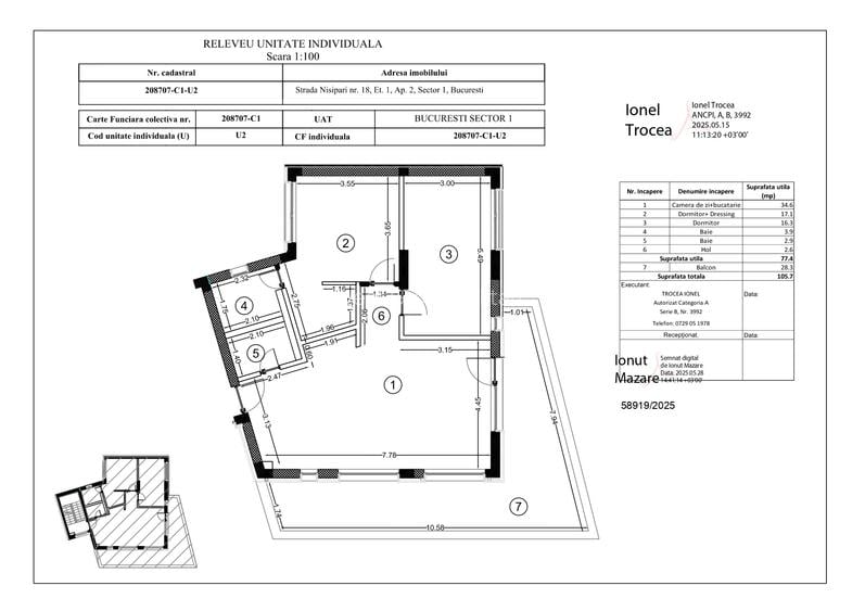 Apartament 3 camere Bloc Boutique P+3  Nisipari 18, Herastrau 460.000 € + TVA - 1