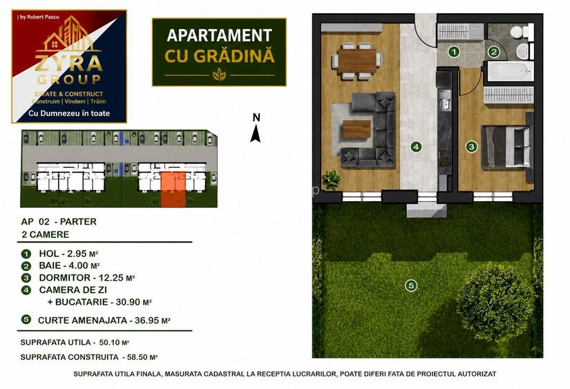 Militari | Apartament de lux cu gradina | Incalzire prin pardoseala |Dezvoltator - 8