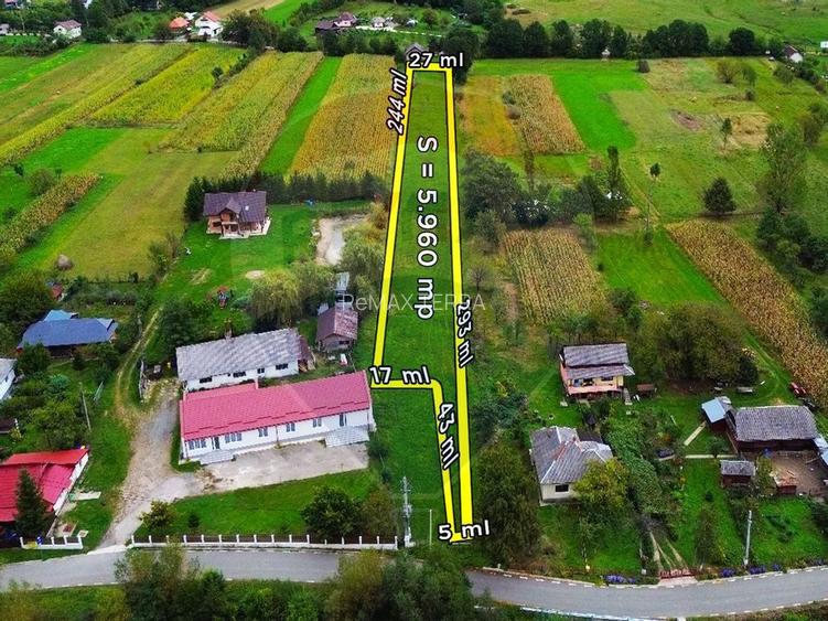 Teren de vânzare 5,960mp Unguras - 4