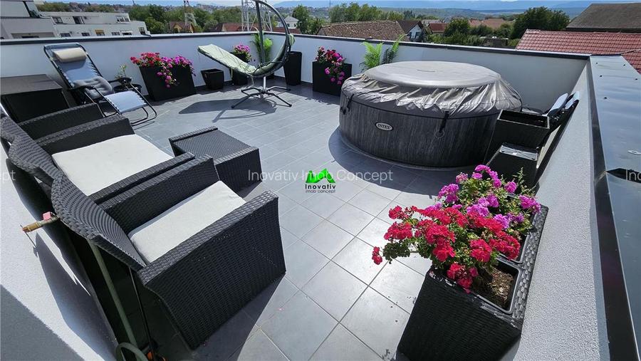 Penthouse de inchiriat 2 camere jacuzzi Sibiu Turnisor - 7