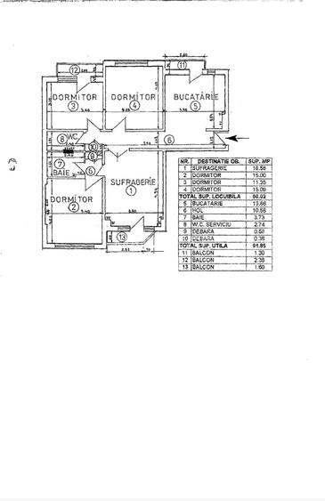APARTAMENT 4 CAMERE 3/7 BL 1991 MONOLIT STRADAL VEDERE  FANTANI METROU - 8