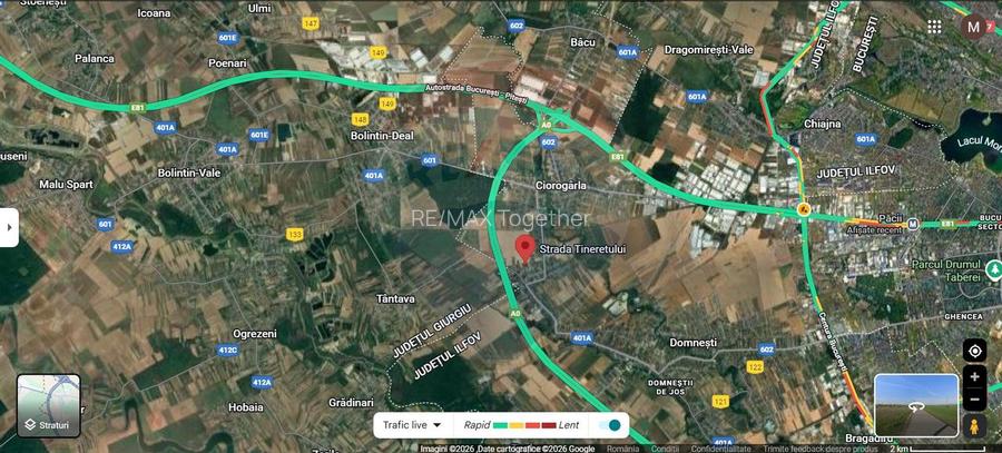 Teren intravilan, 2 loturi x 500 mp – Dârvari, Ciorogârla Comision  0% - 2