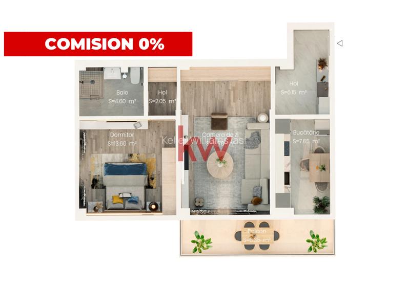 Apartament 2 camere 60 mp utili | Bloc nou | Parcare | 99.000€ | Valea Lupului - 2