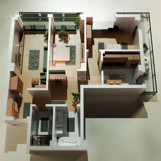 Tomis Nord  - Vanzare apartament decomandat cu 3 camere, bloc nou. - 5