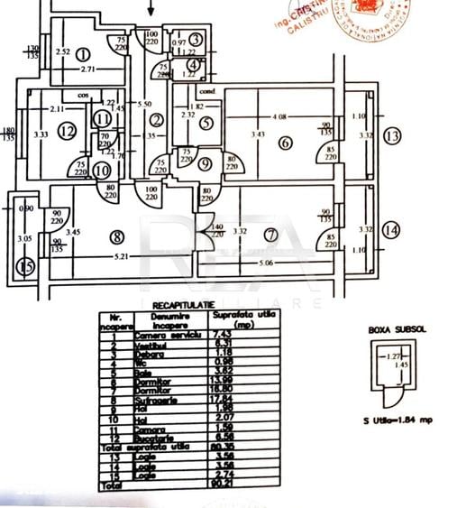 4 camere + Boxa +Loc de Parcare – Plevnei  -Kogalniceanu - 12