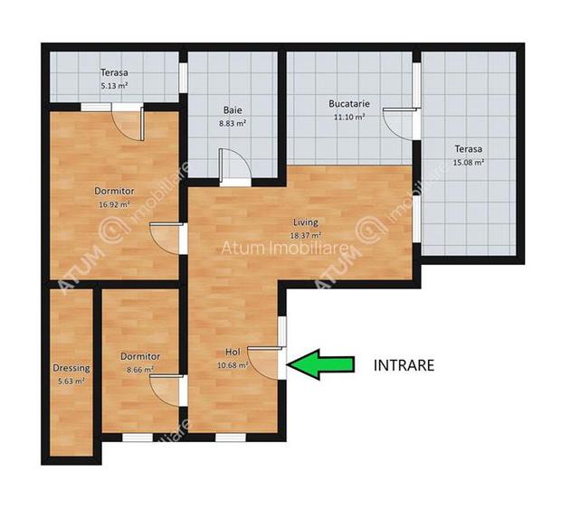 Apartament modern de 3 camere si 2 terase in zona Calea Dumbravii - 7