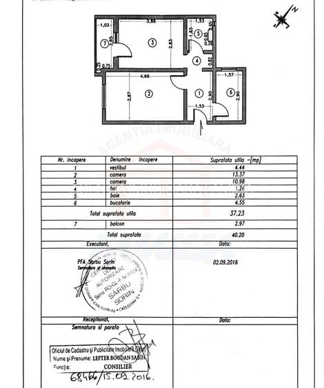 44ooo euro NEGOCIABIL!!! apartament, 2 camere decomandate,  Micro20 - 3
