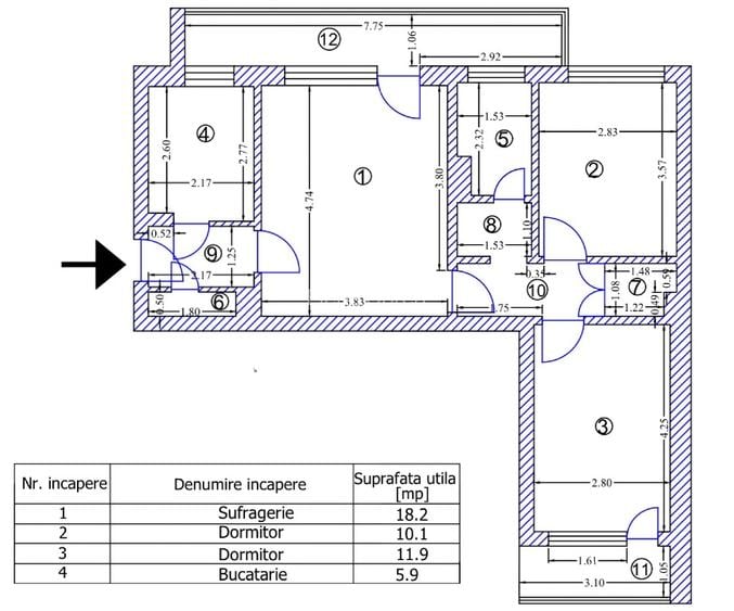 VANZARE 3 CAMERE | SEMIDECOMANDAT | ZONA AFI COTROCENI | CENTRALĂ  PROPRIE - 16