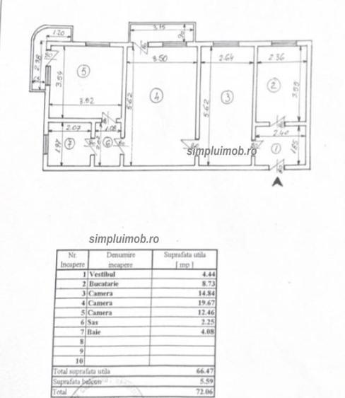 3 camere Teiul Doamnei - 1