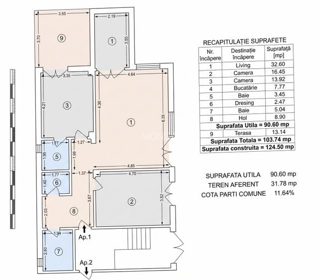 Apartament 3 camere 103mp | 0 comision | curte proprie 32mp | Parc Bazilescu - 7