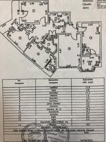 Calarasilor! Apartament 4 camere decomandat! suprafata 93mp - 2