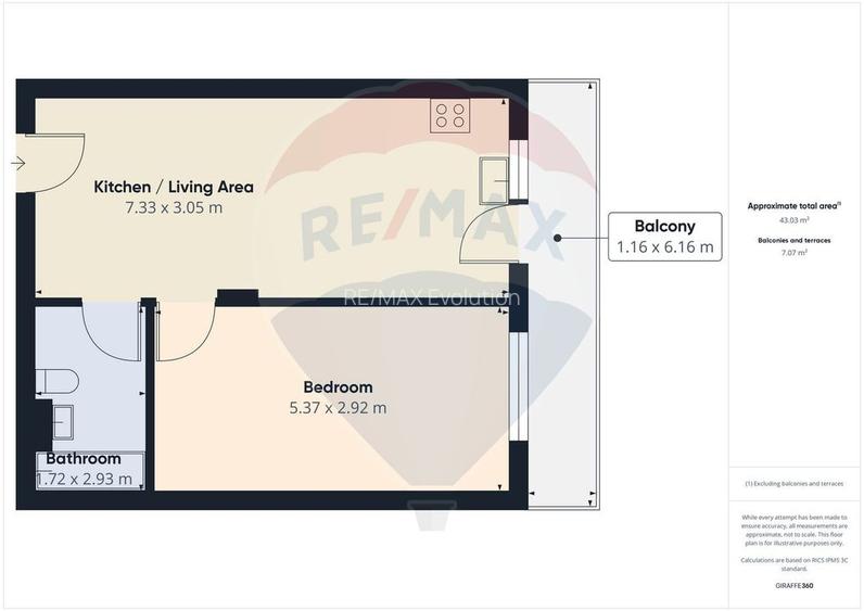 Apartament 2 camere open-space, 43 mp, mobilat – Sânpetru - 14