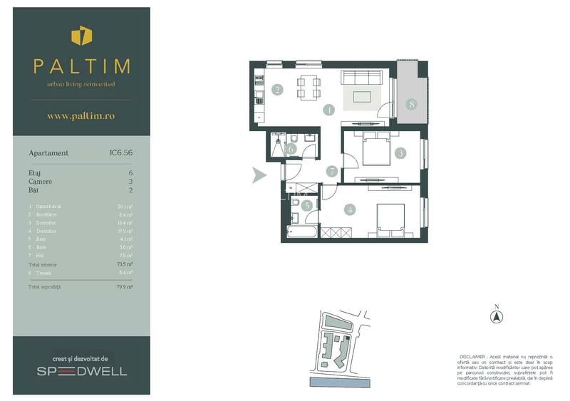 Apartament 3 camere, Zona Centrala - 1