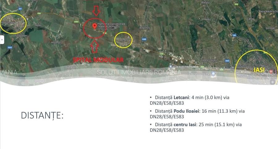 PROPRIETAR -Teren Letcani - vis-à-vis de Spitalul Modular - 34.001 M.P - 6