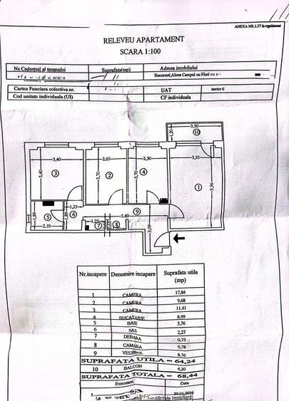 Apartament 3 Camere - Drumul Taberei - Metrou - 69 MP - Decomandat - ALA - NOU - 1