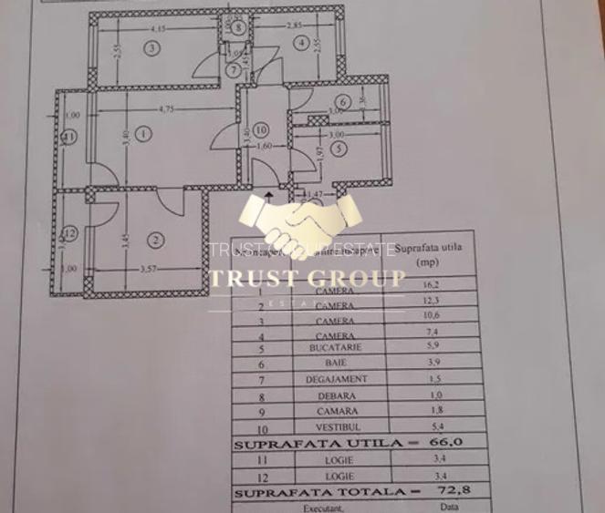 Apartament 4 camere universitate - Bloc fara risc sau urgenta - 7
