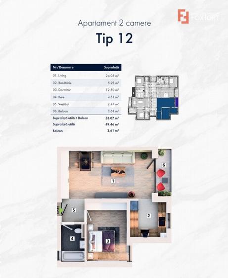 Variante apartamente 2 camere cartier nou zona Mehala - ID V4927 - 18