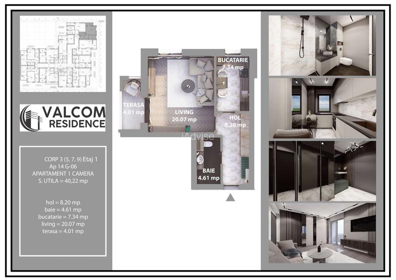 Valcom Residence Bartolomeu, Garsoniera, terasa 4.01, Comision 0% - 5