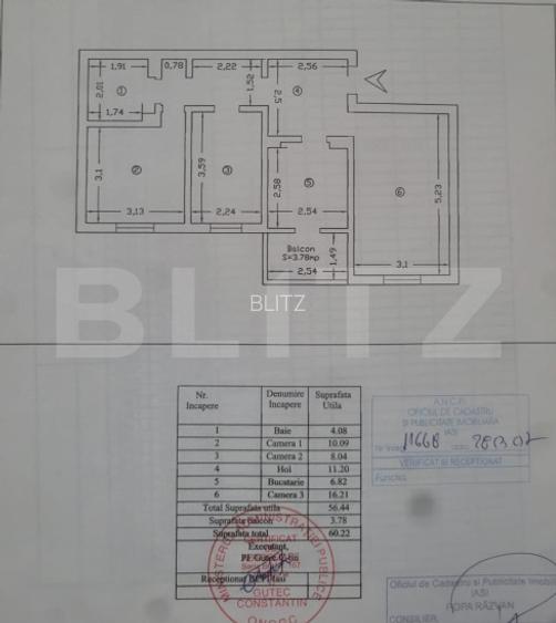 Apartament 3 camere, 57 mp, zona Pacurari - Moara de Foc - 6