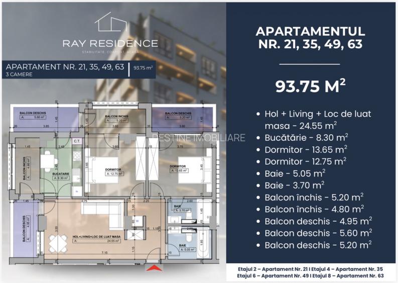 Apartament 3 camere, complex rezidential  - 3
