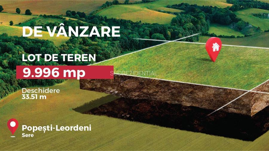 Teren intravilan 9.996 mp, Popesti-Leordeni–investitie imobiliara - 2