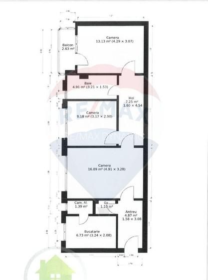 Apartament 3 camere, parter, centrală proprie – Aurel Vlaicu, Arad - 12