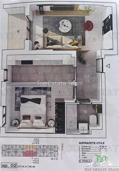 Apartament modern 2 camere, incalzire in pardoseala, posibilitate loc de parcare - 2