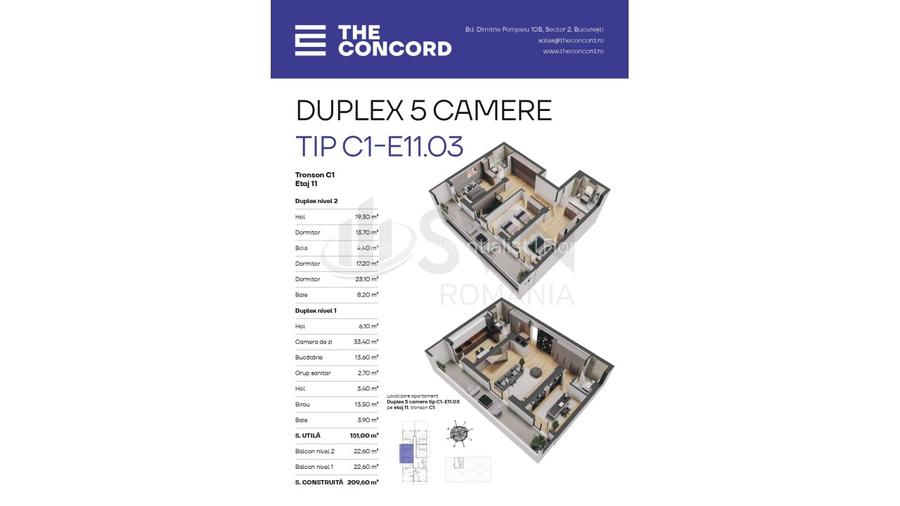 REA1026553 Apartament exclusivist tip duplex I 5 camere I Zona Aviatiei - 15