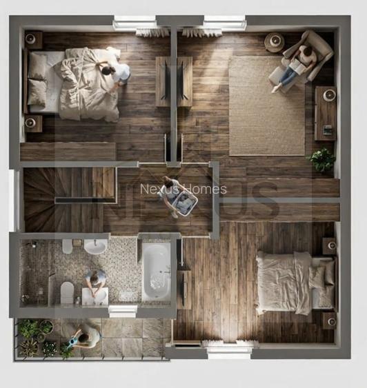 Casa Comuna Berceni | Teren 386 mp | 5 camere | 2 bai | P+M - 5