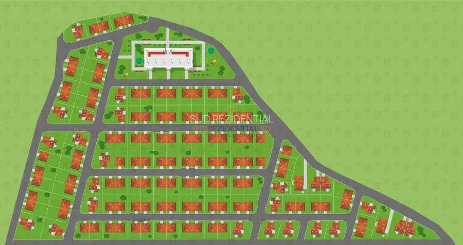 Teren de vanzare in rate, zona rezidentiala noua  Frumusani - 2
