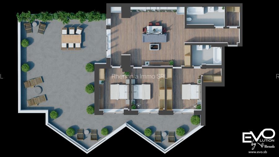 PENTHOUSE 4 CAMERE | 117 MP TERASĂ | SHOPPING CITY SIBIU | Evolution Apartments - 4