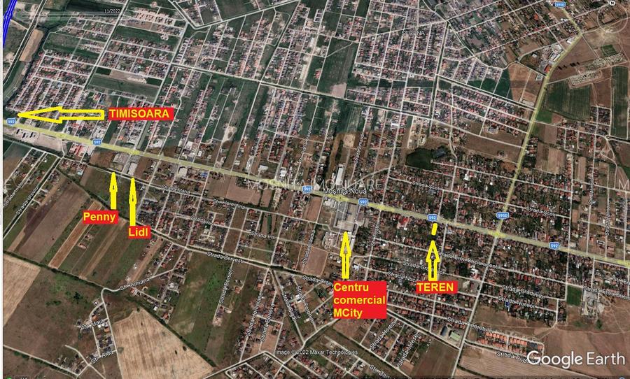 1267mp | Teren central Mosnita Noua | acces direct la DJ(4benzi) - 4