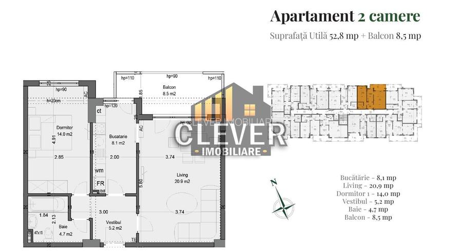 Apartament 2 cam Decomandat, Comision 0, Pallady, metrou Teclu - 6